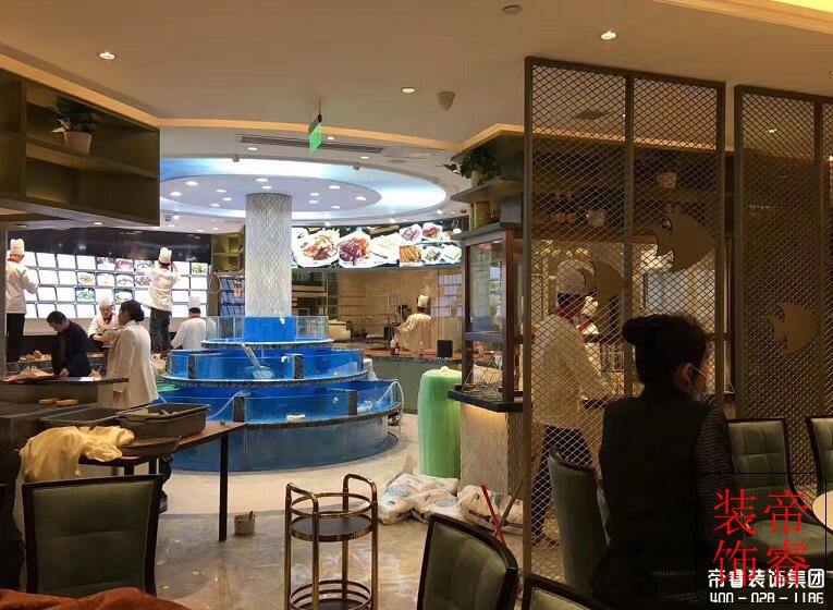 象山海鲜城餐厅实景案例,成都工装公司,成都商铺装修6