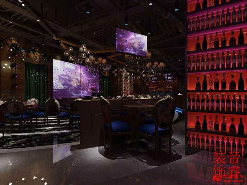酒吧灯光装修设计,成都娱乐会所装修,成都工装公司
