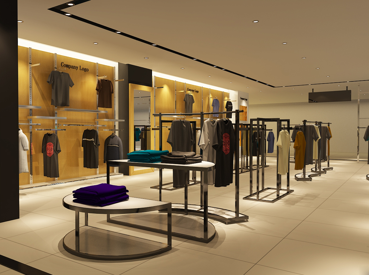 小型服装店展厅设计效果图