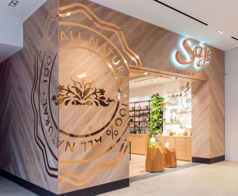 最新好看的化妆品店门头装修效果图