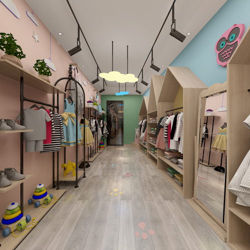 <b>2020年最新潮流风格童装店铺效果图</b>
