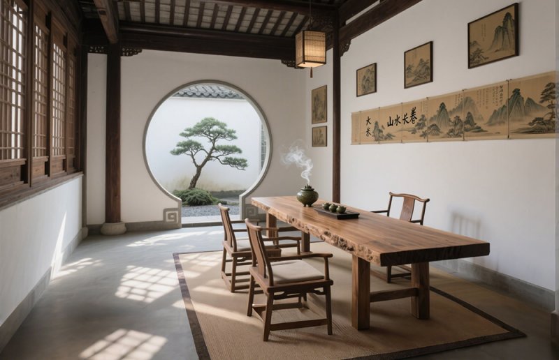 禅意茶室装修的＂留白美学＂
